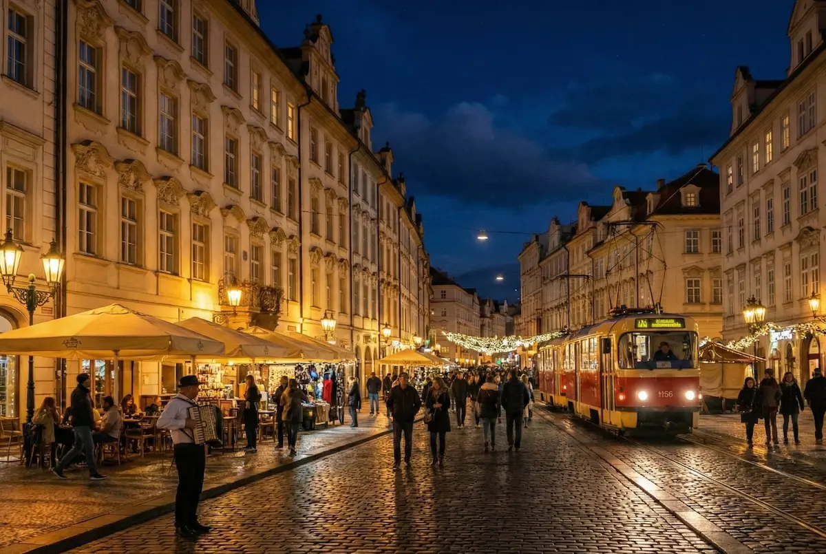 English teachers enjoying an evening out in Prague, Czech Republic