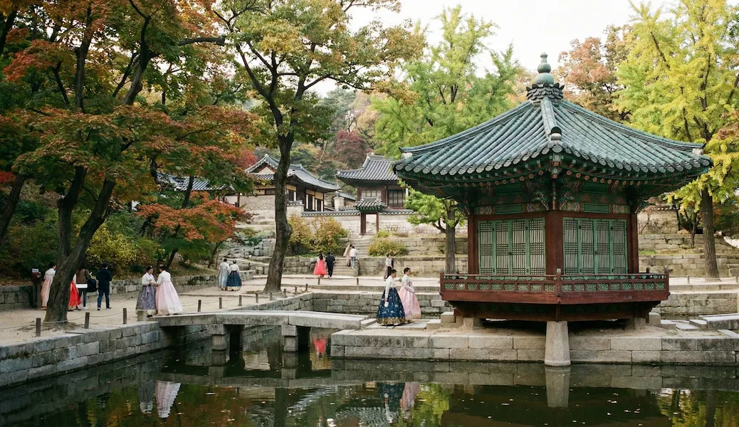 Traditional Korean palace architecture in South Korea—culture and travel on weekends