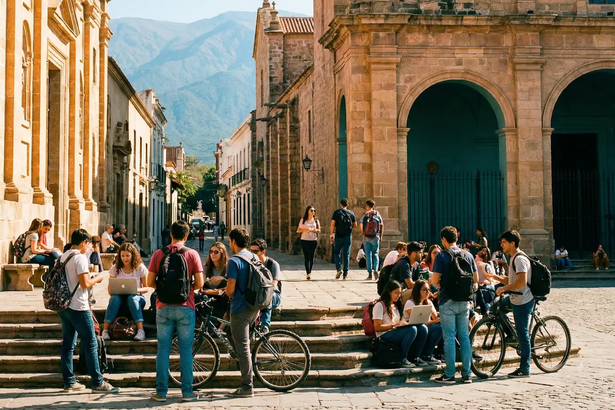 University students in Córdoba, Argentina, a popular destination for myTEFL interns