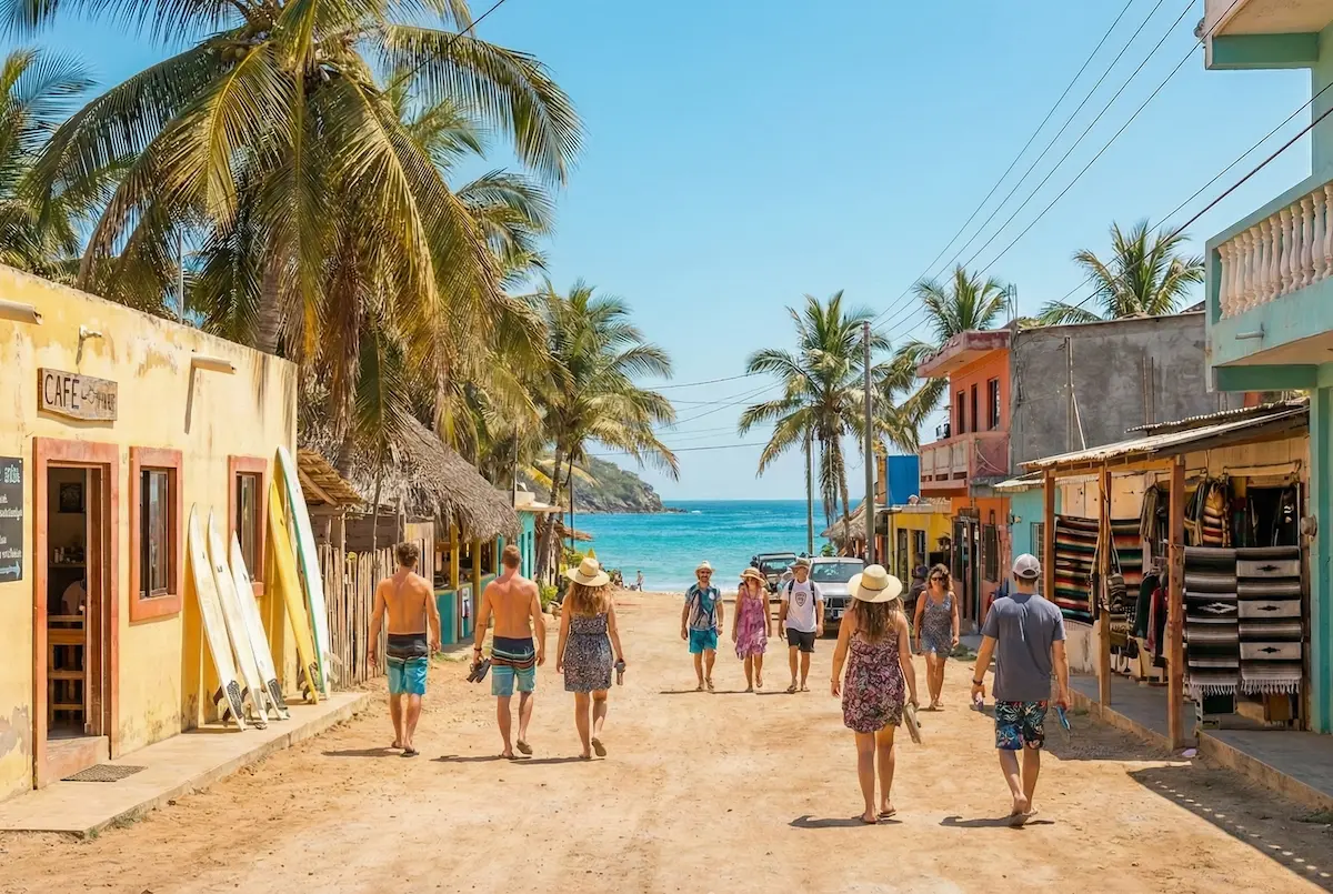 Coastal town in Mexico showing beach lifestyle options