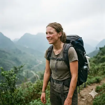 German TEFL intern Hannah K. traveling in Sapa during her internship