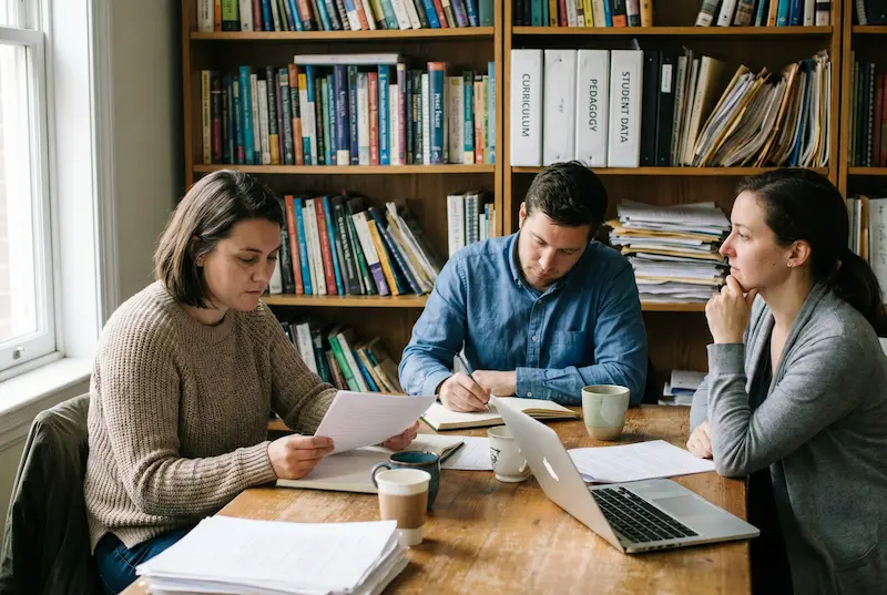 Teacher explaining concepts in a classroom