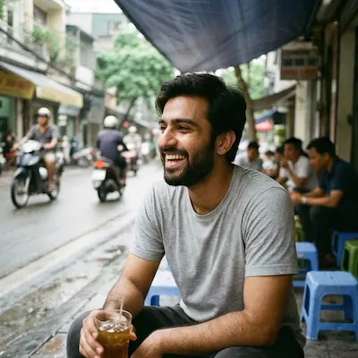 Zain, a teacher from Pakistan, enjoying his internship in Vietnam